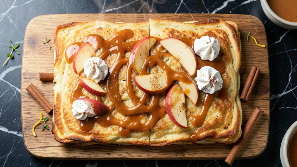 Apple Cinnamon Roll Sheet Pan Pancakes Recipe: Flaky Layers With Warm Spice Streusel Topping