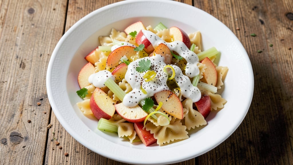 Apple Pasta Salad Recipe: Celery, Apple, and Creamy Yogurt Crunch Fusion