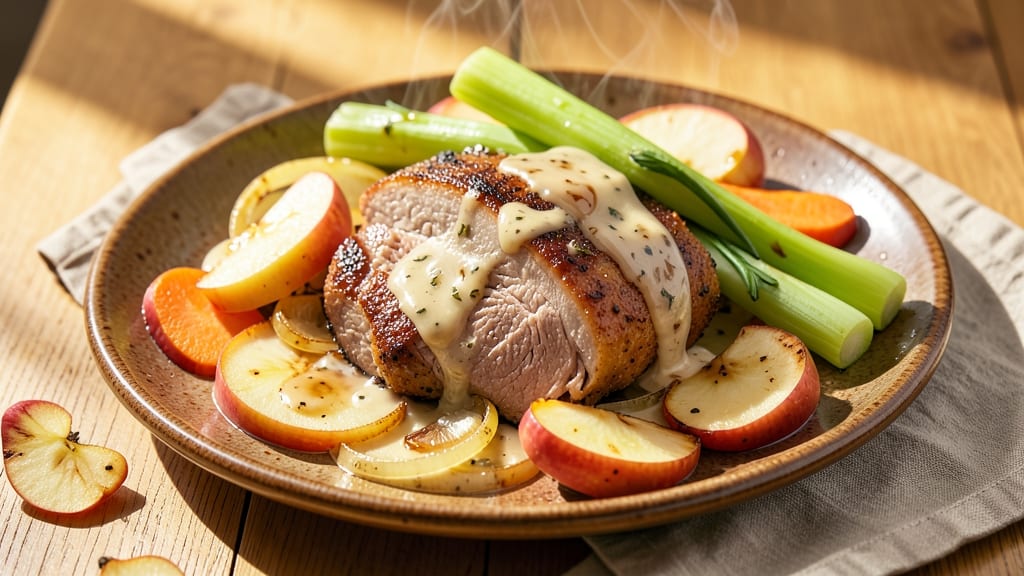 Creamy Pork and Apple Recipe: Slow-Braised Richness With Celery Crunch
