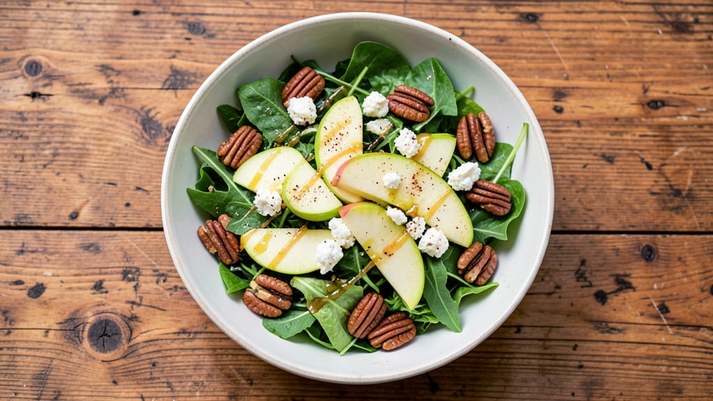 Green Apple Pecan Salad Recipe: Crunchy Sweetness With Creamy Goat Cheese Twist