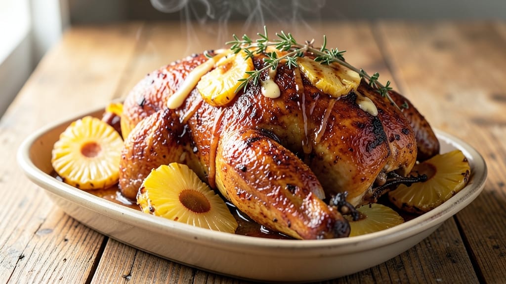 Baked Whole Chicken With Pineapple Recipe: Caramelized Sweetness and Juicy Perfection