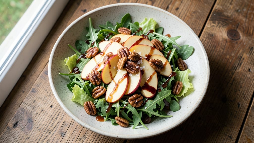 Apple Candied Pecan Salad Recipe: Caramelized Pecans and Apple Crunch in 15 Minutes