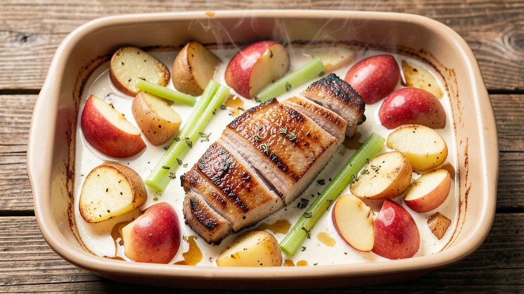 Pork Chops Apple Casserole Recipe: Crisp-Topped Comfort with Juicy Meat and Celery Crunch