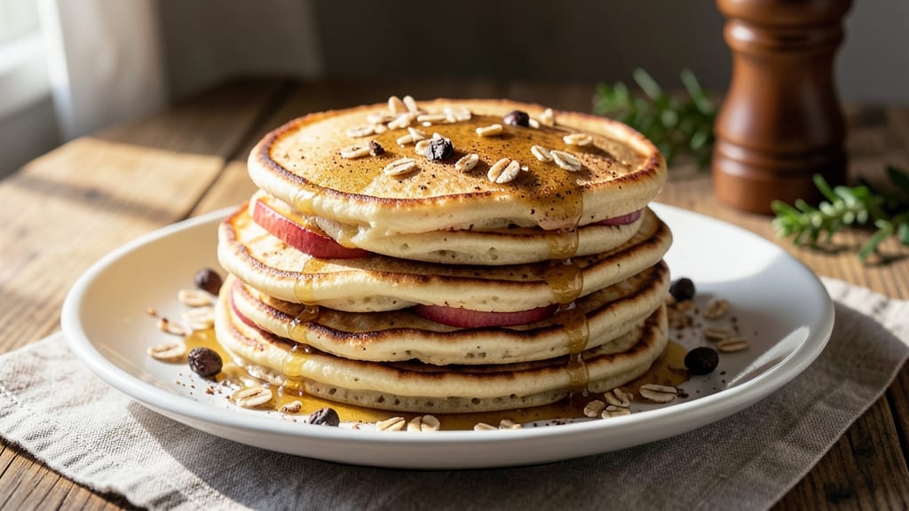 Bickfords Baked Apple Pancakes Recipe: Spiced Apple Streusel Stacks With Buttery Crisp Edges