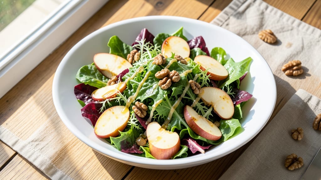 Apple Pear Lettuce Salad Recipe: Crunchy Sweetness With Nutty Vinaigrette