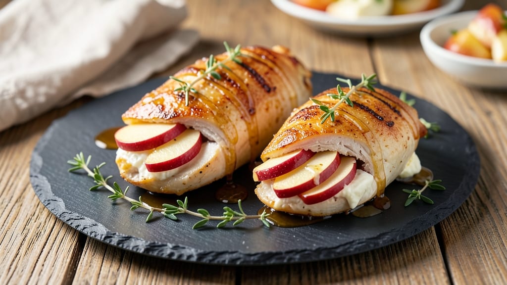 Apple and Brie Stuffed Chicken Recipe: Juicy Stuffed Bites With Melty Cheese and Caramelized Apples