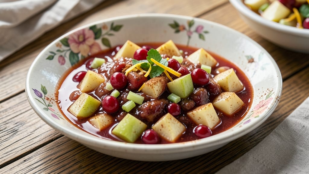 Chunky Apple Cranberry Sauce Recipe: Spiced Celery Crunch for Holiday Tables
