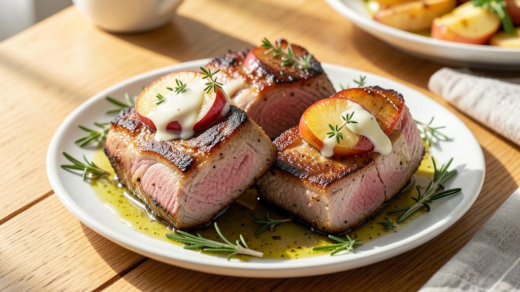 Baked Apple Stuffed Pork Chops Recipe: Crispy Edges and Caramelized Apple Heart
