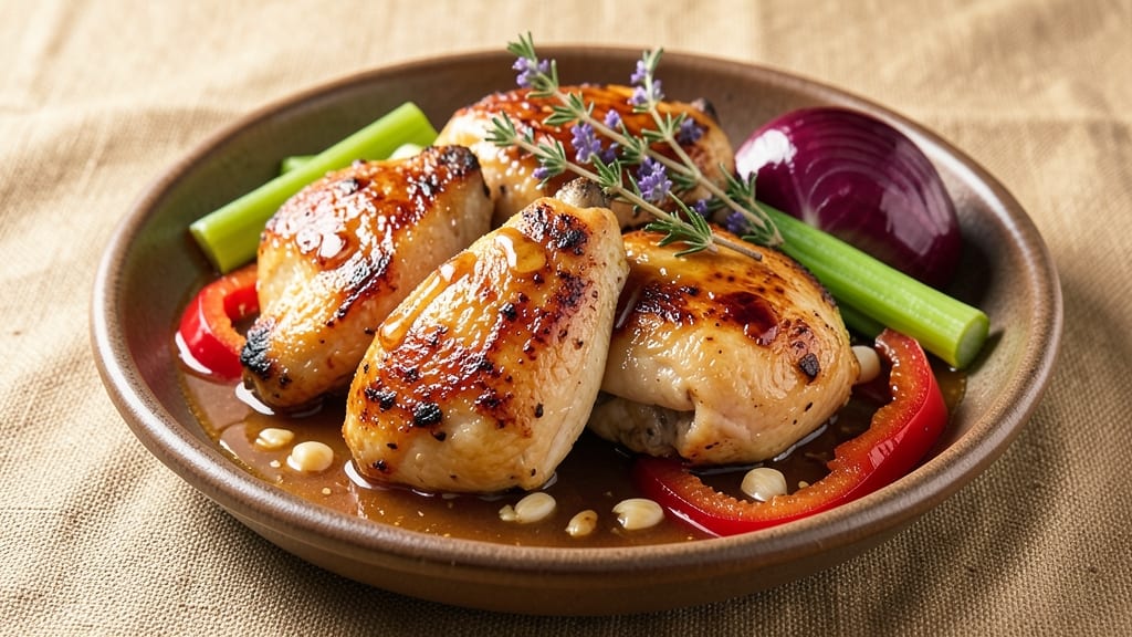 Slow Cooker Apple Cider Chicken Recipe: Celery Pepper Crunch Meets Sweet Tart Sauce