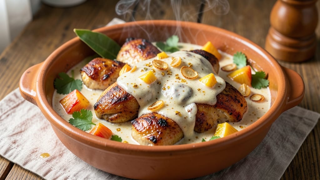 Chicken With Coconut Milk and Pineapple Filipino Recipe: Silky Creamy Sauce and Sweet Fruit Fusion