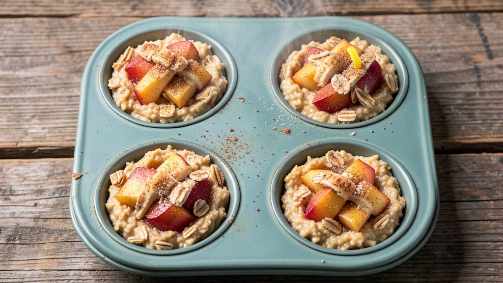 Apple Cinnamon Oatmeal Cups Recipe: Warm Spice Streusel Crowns in 15 Minutes