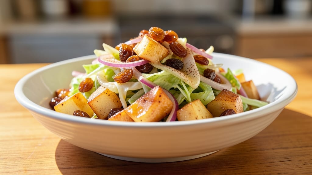Apple Raisin Coleslaw Recipe: Sweet-Tart Crunch With Caramelized Apple Bites
