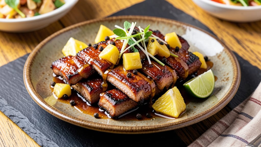 Pork Ribs With Pineapple Filipino Recipe: Sweet-Tart Glaze That Caramelizes Ribs