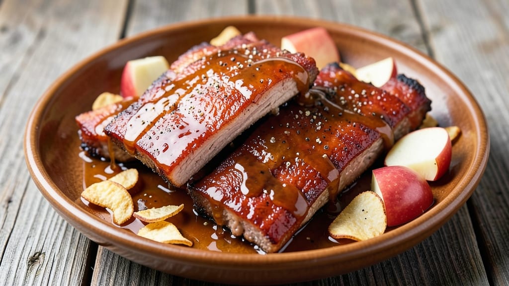 Candy Apple Glazed Ribs Recipe: Sticky-Sweet Caramelized Crunch With Celery Pepper Kick