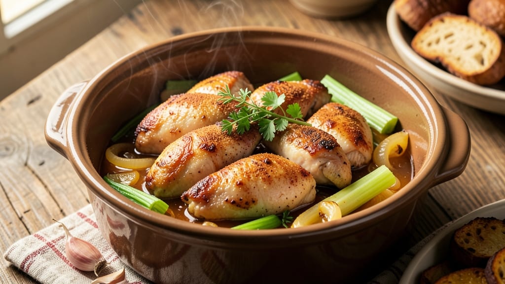 Apple Cider Crockpot Chicken Recipe: Spiced Simmer With Celery Crunch