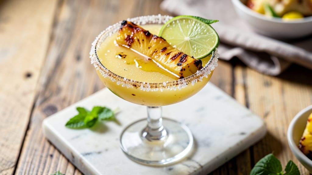 Roasted Pineapple Margarita Recipe: Tropical Crunch Meets Boozy Sweetness