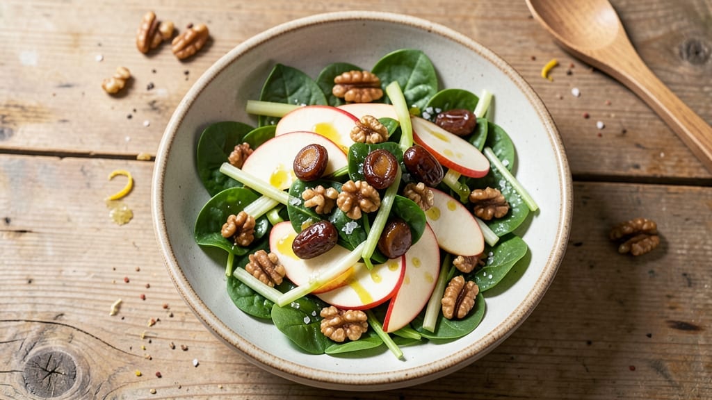 Apple Date Salad Recipe: Crunchy Celery and Sweet Caramelized Medley