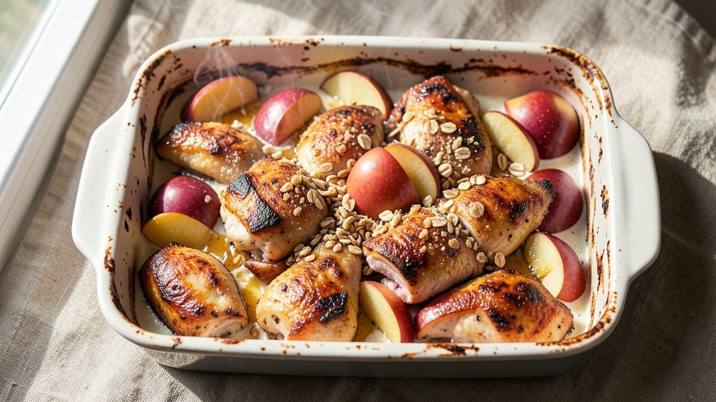 Chicken and Apple Casserole Recipe: Savory-Sweet Streusel Topped Bake