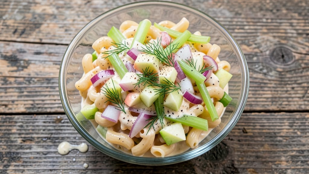 Apple Macaroni Salad Recipe: Crunchy Celery and Sweet Apple Fusion