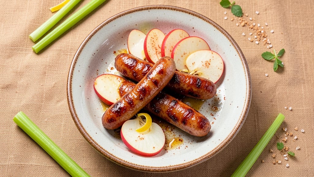 Smoked Apple Chicken Sausage Recipe: Crispy Celery and Caramelized Apple Bites in One Pan