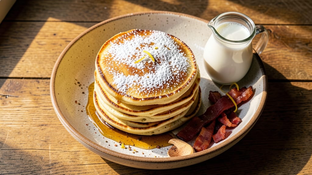 Big Apple Pancakes Recipe: Original House Pancakes Stacked High