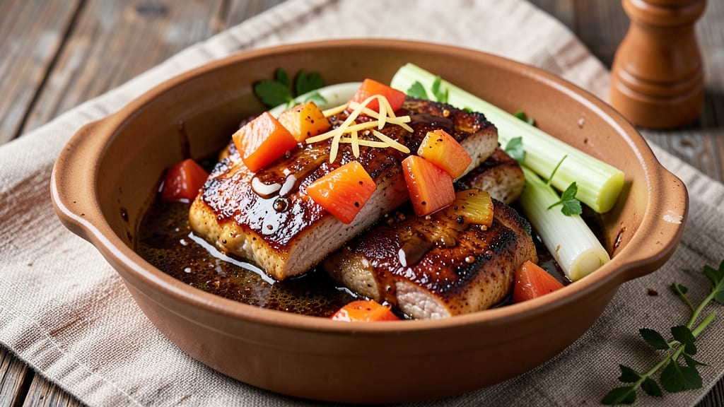 Hawaiian Pineapple Pork Chops Crockpot Recipe: Slow-Simmered Sweetness with Crisp Celery Bites