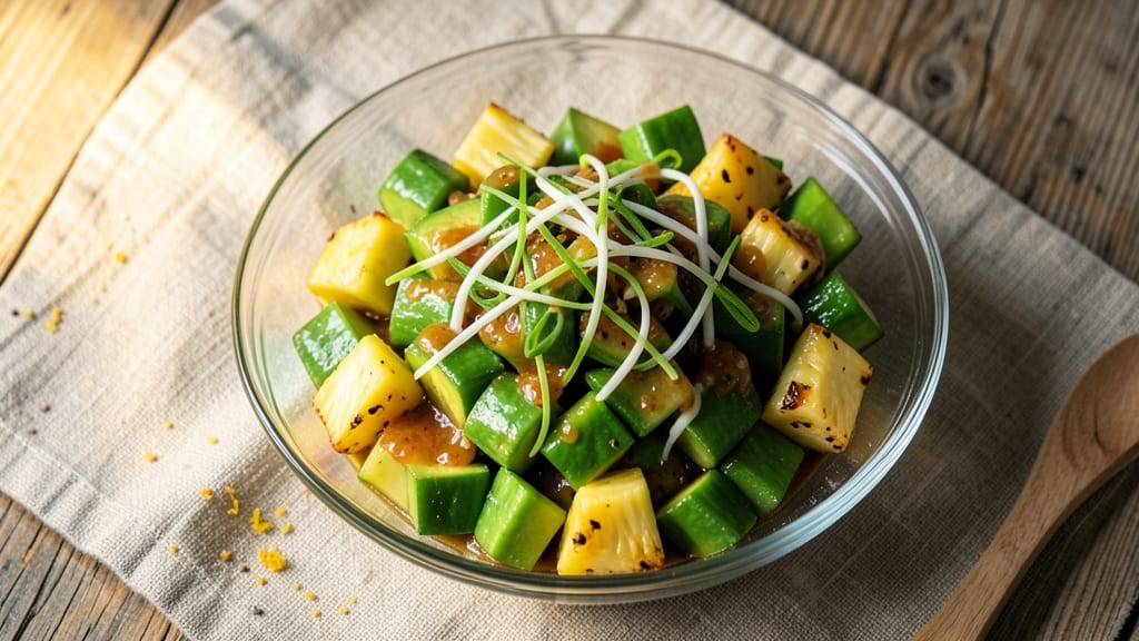 Ensaladang Ampalaya Salad with Pineapple Recipe: Tropical Bitter Melon and Sweet Pineapple Crunch