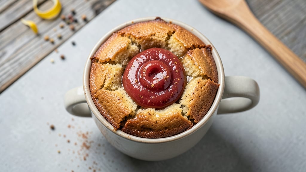 Apple Sauce Mug Cake Recipe: Warm Spice Streusel Topping in 5 Minutes