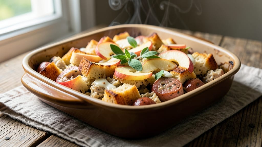 Chicken Apple Sausage Stuffing Recipe: Savory Crunch With Spiced Apple Filling