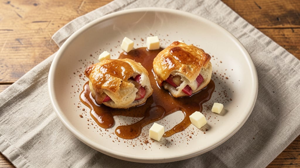 Apple Dumpling Cinnamon Sauce Recipe: Warm Spice Streusel Over Tart Apple Filling