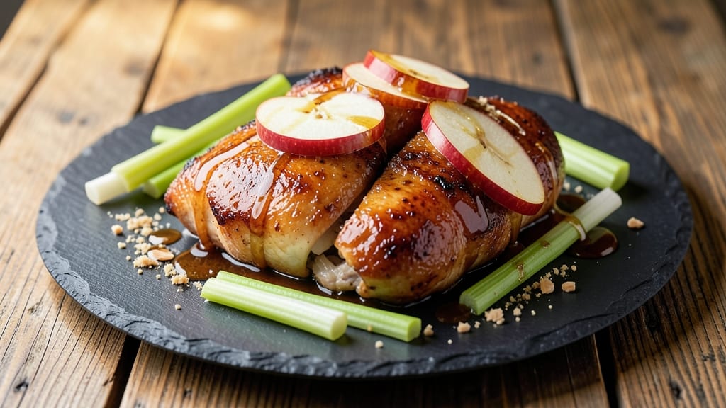 Apple Honey Chicken Recipe: Crispy Celery-Crusted Bites with Sticky Glaze