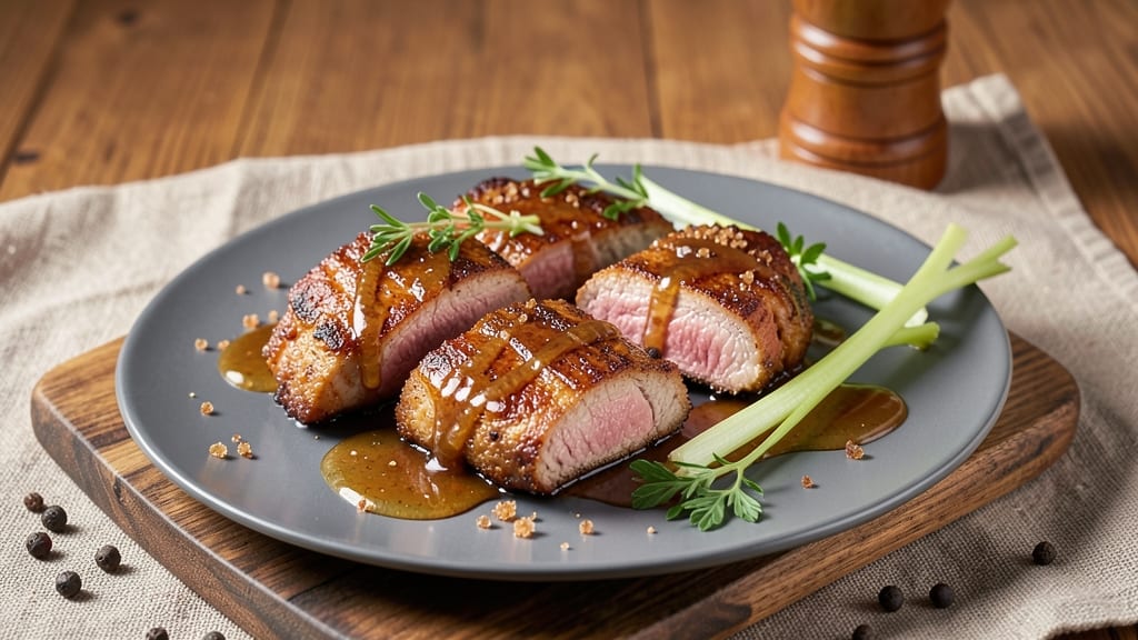 Apple Cider Glazed Pork Chops Recipe: Caramelized Crunch With Celery-Pepper Bite