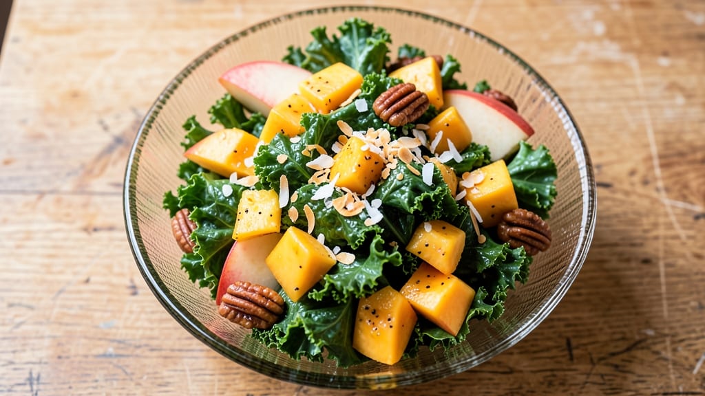 Tropical Smoothie Cafe Apple Kale Salad Recipe: Bright Green Vibrancy with Sweet Tart Crunch