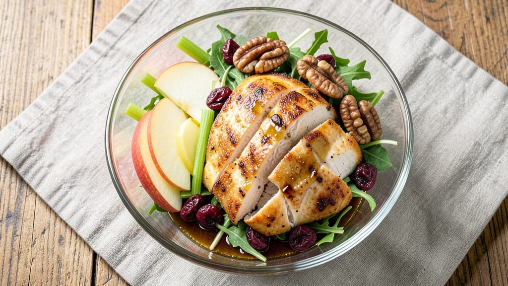 Chicken Cranberry Apple Walnut Salad Recipe: Crisp Celery and Sweet Tart Crunch Fusion
