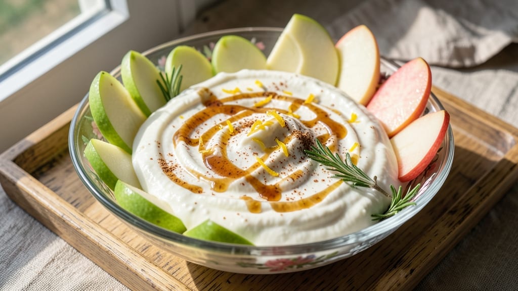 Apple Dip Recipe with Greek Yogurt: Celery Crunch and Warm Cinnamon Swirl