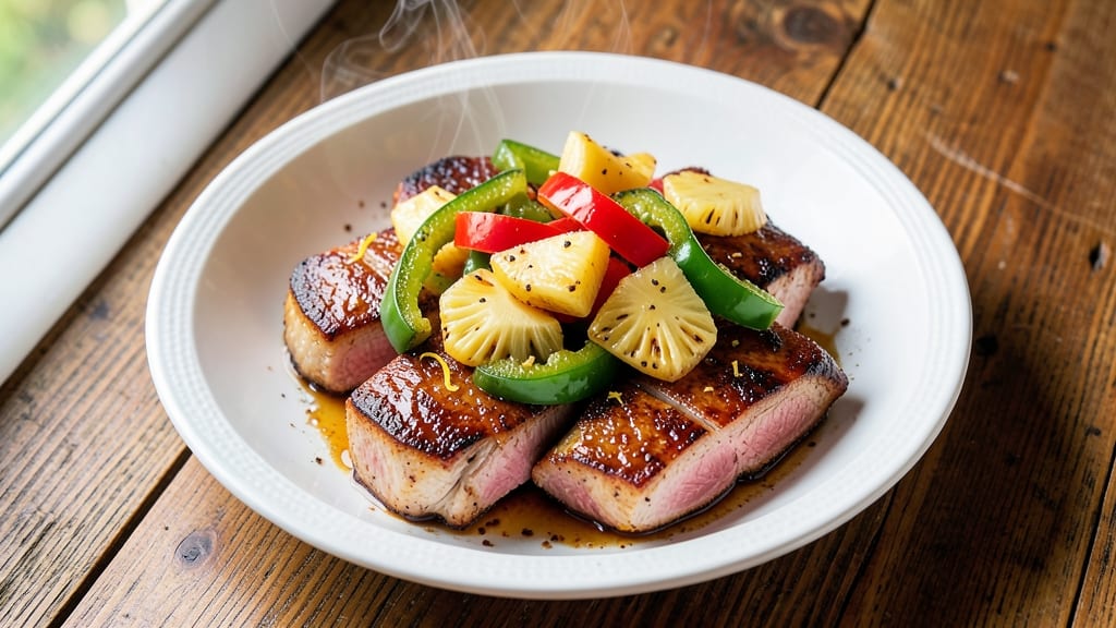 Pork Chops With Pineapple And Peppers Recipe: Caramelized Sweetness Meets Smoky Grill Flavor