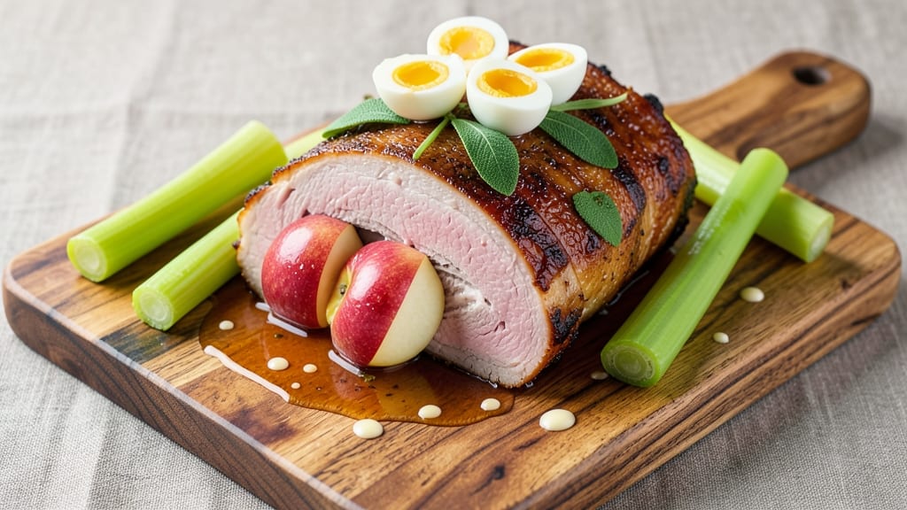Apple Stuffed Pork Roast Recipe: Sweet-Tart Celery Crunch Core