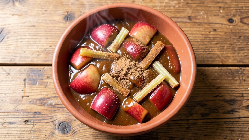 Crock Pot Caramel Apple Dip Recipe: Warm Spice Streusel Over Melting Celery Crunch