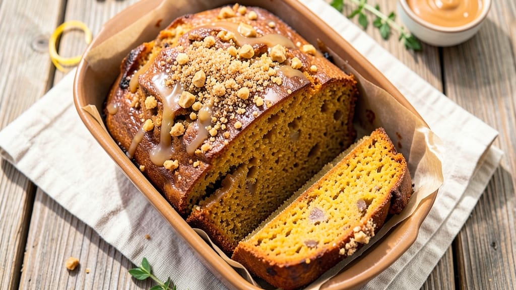 Pumpkin Bread With Applesauce Recipe: Moist Streusel Crown Over Spiced Filling