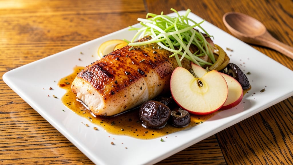 Chicken Apple Mushroom Recipe: Savory-Sweet Pan Sauce With Crunchy Celery Bites