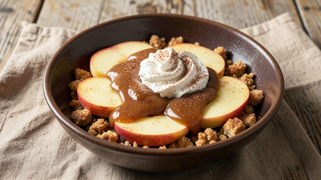 Apple Caramel Heath Dip Recipe: Warm Spiced Apple and Gooey Caramel Swirls