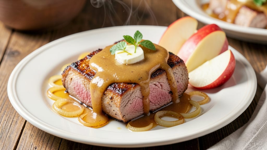 Pork Loin with Apple Sauce Recipe: Sweet-Tart Glaze That Caramelizes Meat