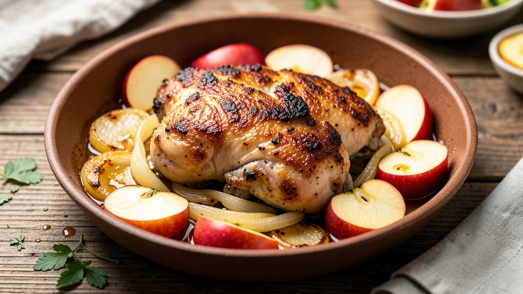 Apple Onion Chicken Recipe: Sweet-Tart Pan Sauce That Caramelizes Edges
