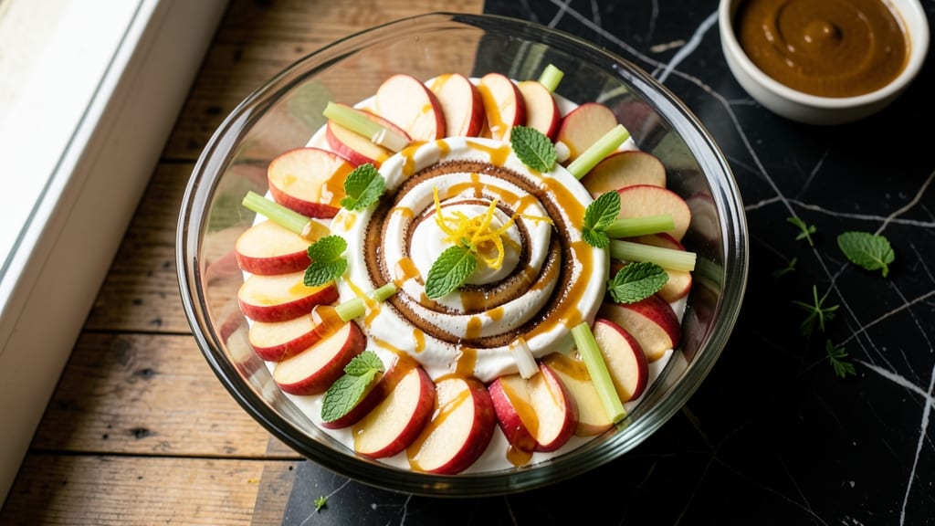 Apple Salad Dessert Recipe: Crisp Celery and Caramelized Apple Layers