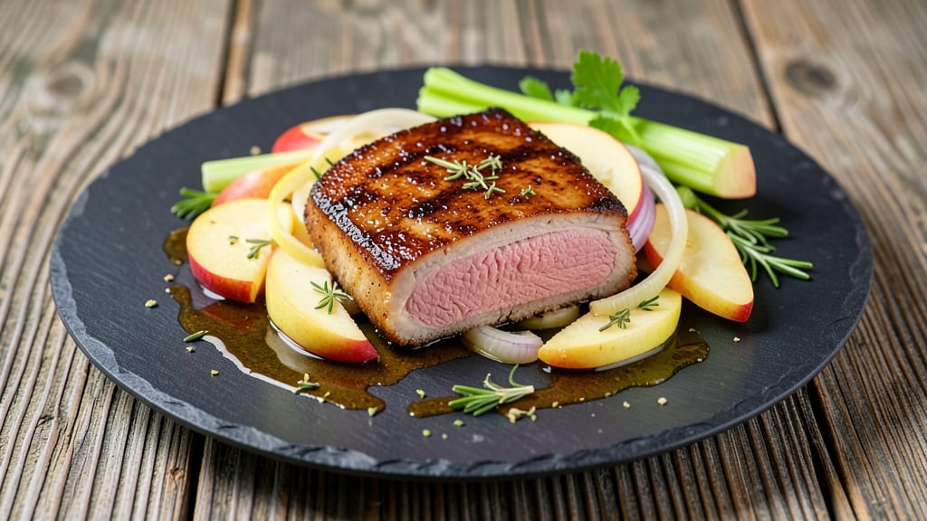 Healthy Pork and Apple Recipe: Sweet-Tart Balance With Crisp Celery Bites