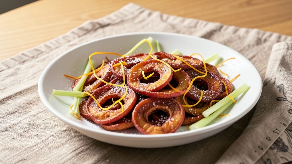 Dried Apple Rings Recipe: Crispy Celery-Crusted Bites with Sweet Tart Glaze