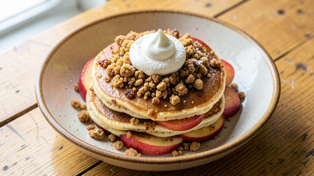 Dinah's Apple Pancakes Recipe: Fluffy Stacks With Warm Spice Streusel